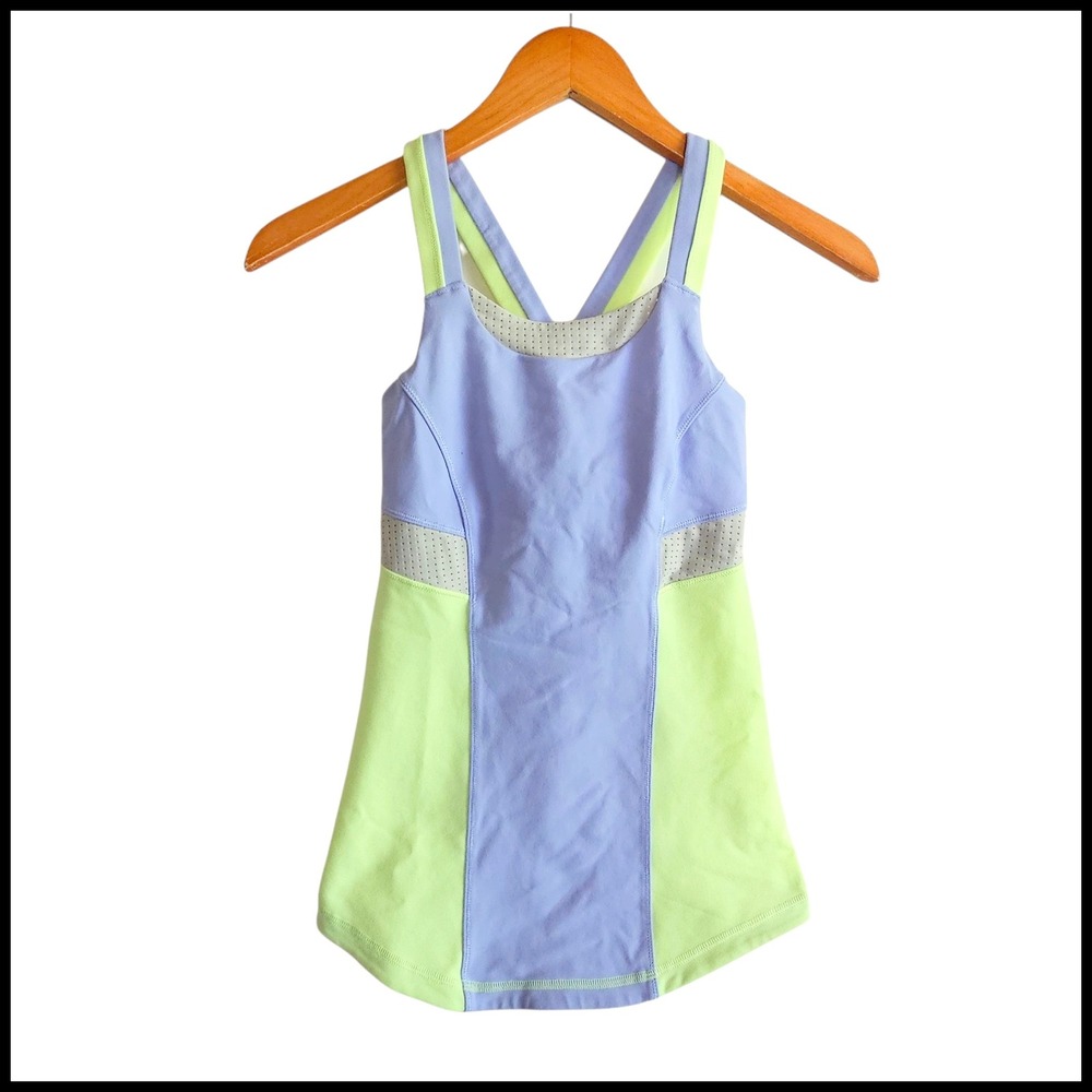 Ivivva Girls Active Top Athletic Tennis Workout Purple Green Size 10